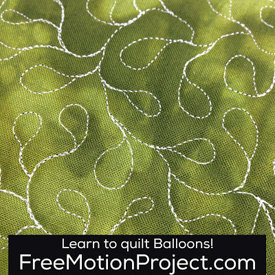 Learn how to machine quilt Balloons with Leah Day