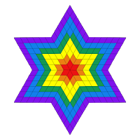 Six pointed lone star by Leah Day