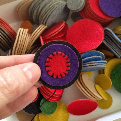 Wool felt dots