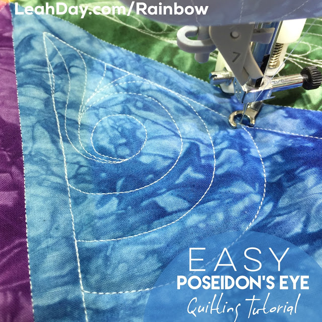 Learn how to machine quilt an easy quilting design in real quilt with Leah Day!