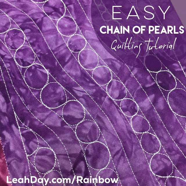 Learn how to machine quilt an easy quilting design in real quilt with Leah Day!