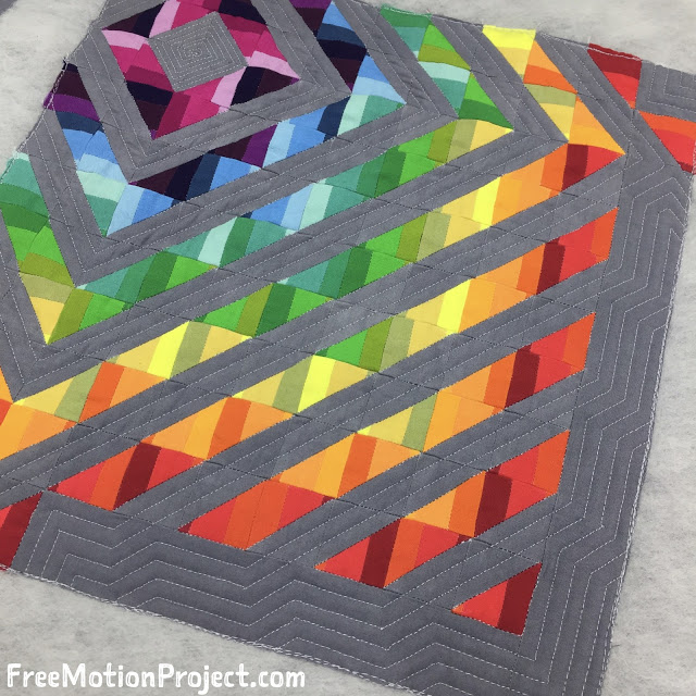 Machine quilting with rulers on a home machine