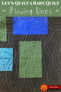 quilting a baby quilt | flowing lines