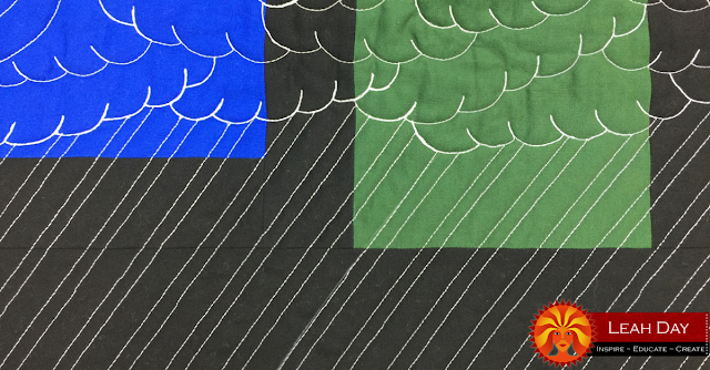 Learn how to quilt Rain Clouds on a baby quilt