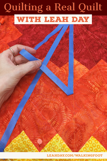 How to mark a log cabin quilt with masking tape