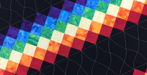 walking foot baby quilt by Leah Day