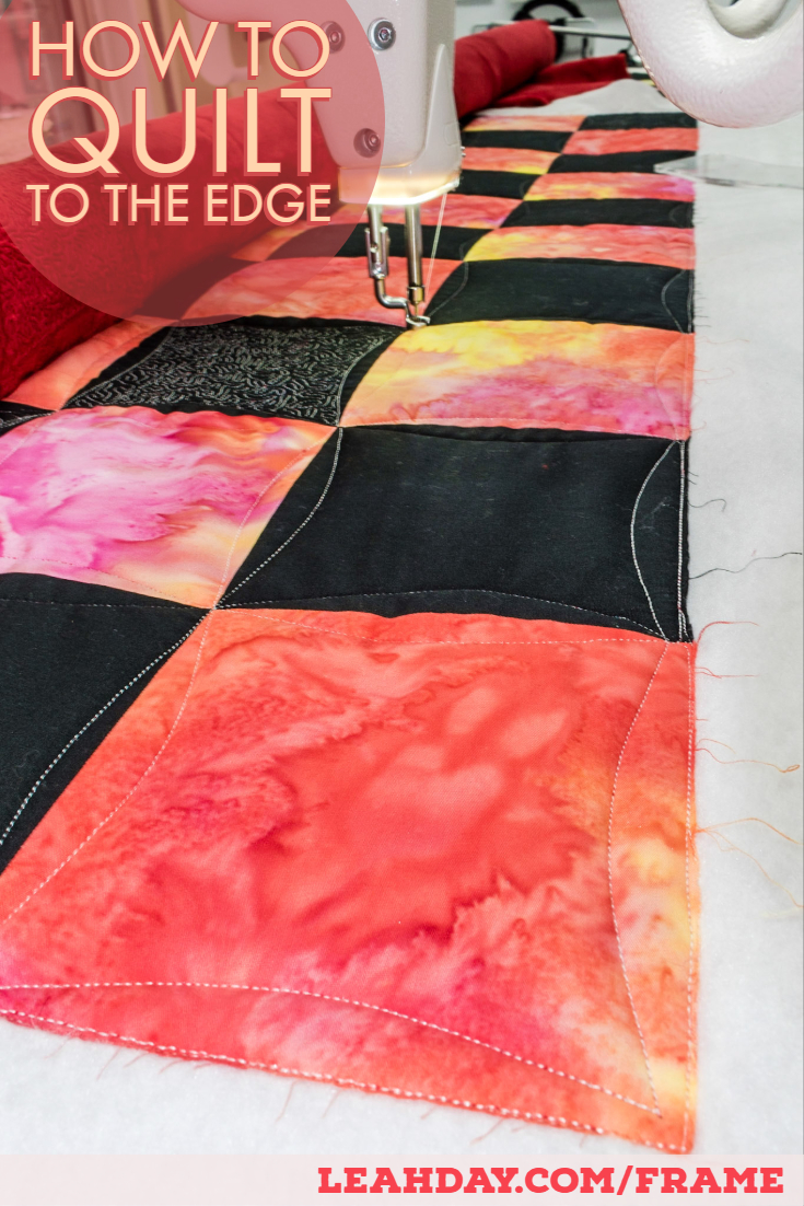 How to quilt to edge of quilt on longarm