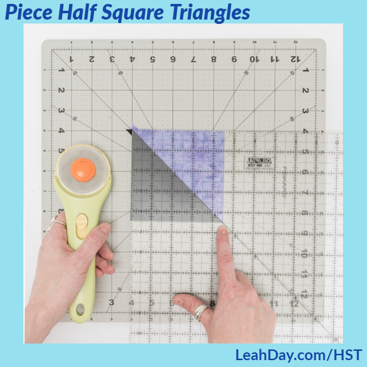 how to make two half square triangles at a time