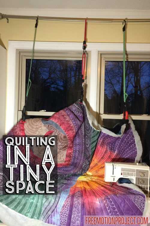 how to clamp a quilt vertically