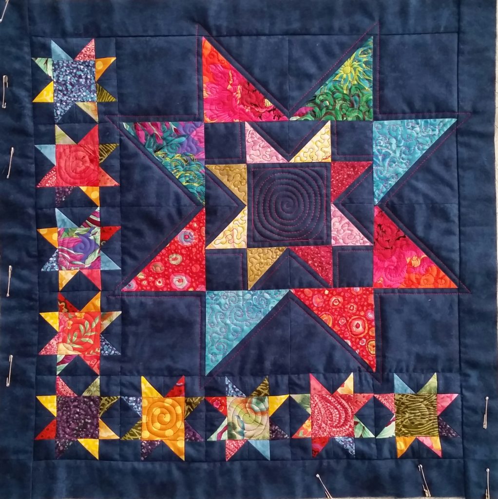 Scrappy Star Quilt Block by Kathy
