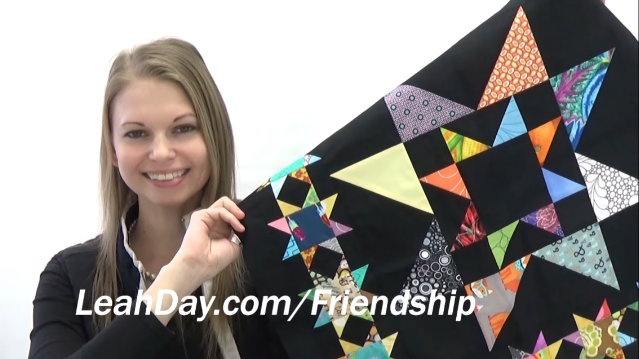 How To Piece A Scrappy Star Quilt Block Free Motion Quilting Project With Leah Day Bloglovin