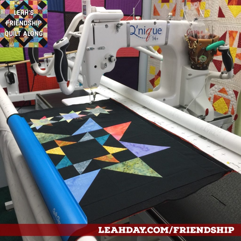 How to load a quilt block on a longarm quilting frame