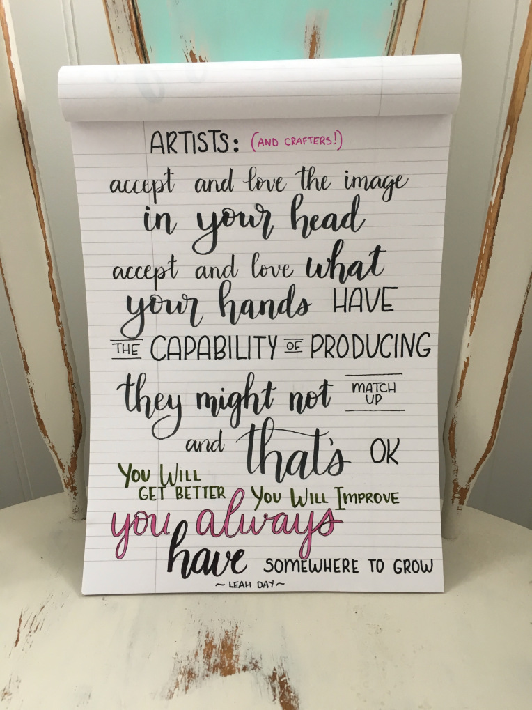 hand lettering motivational quote drawn by Ann Walsh
