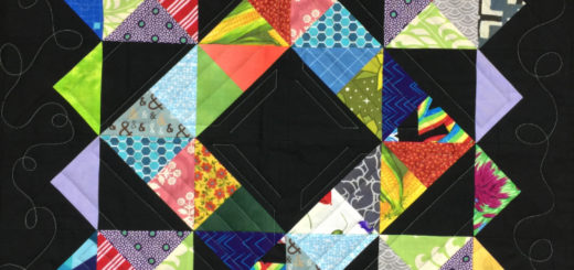 quilting a patchwork block on a longarm