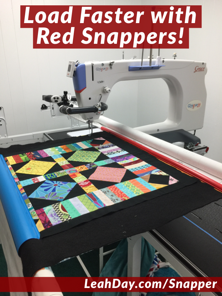 Loading My Quilting Frame with an Idler Rail and Red Snappers