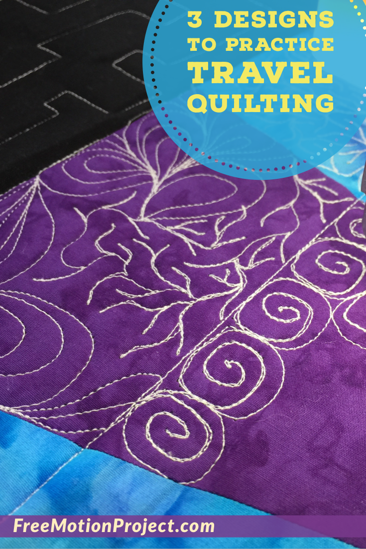 practice travel quilting on a longarm