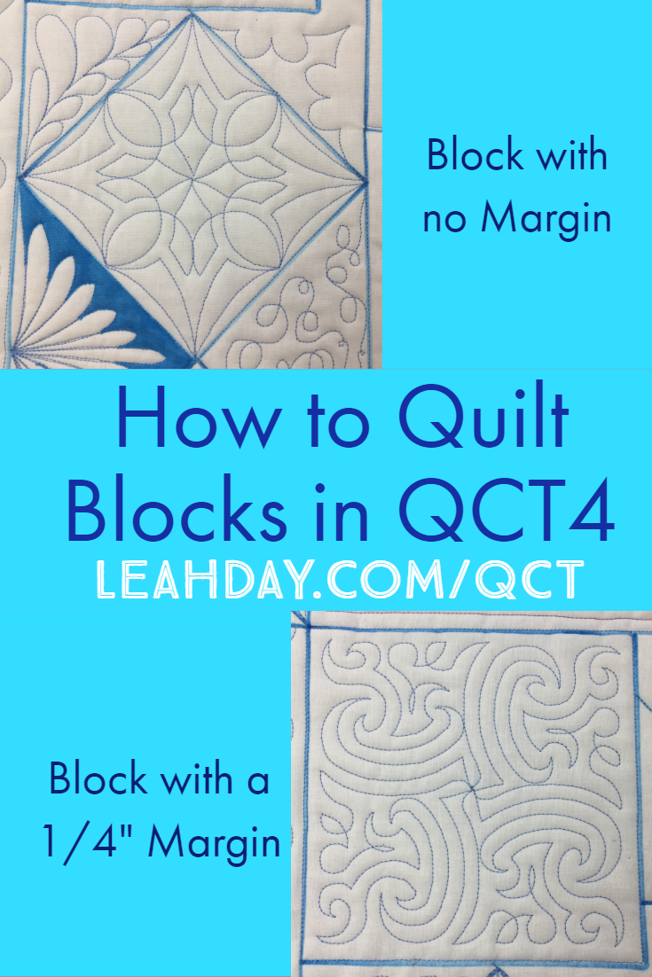 How to Quilt Blocks using QCT 4