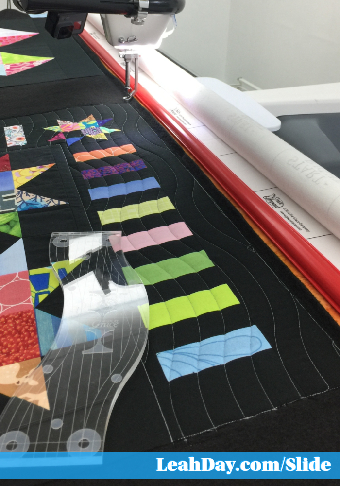 quilting with rulers on a longarm machine