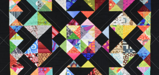 Straight Line Walking Foot Quilting Hidden Hearts Block