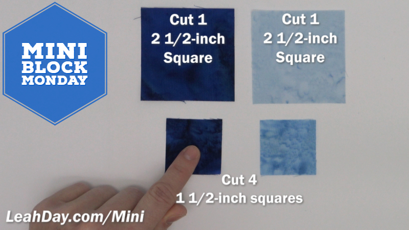 hourglass quilt block mini patchwork tutorial