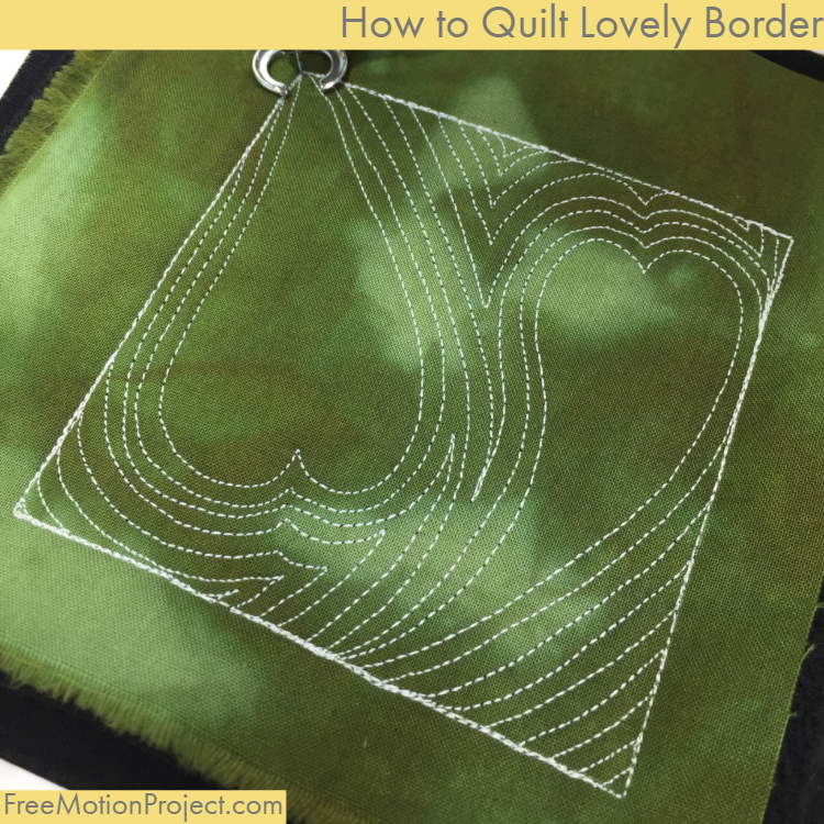 Free Motion Border quilting on a longarm