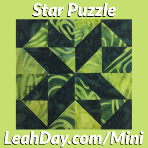 How to piece a mini Star Puzzle Block