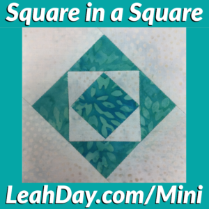 Square in a Square Mini Quilt Block Tutorial