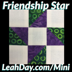 Friendship Star Mini Patchwork Quilt Block