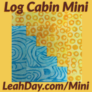 Mini Log Cabin Patchwork Quilt Block