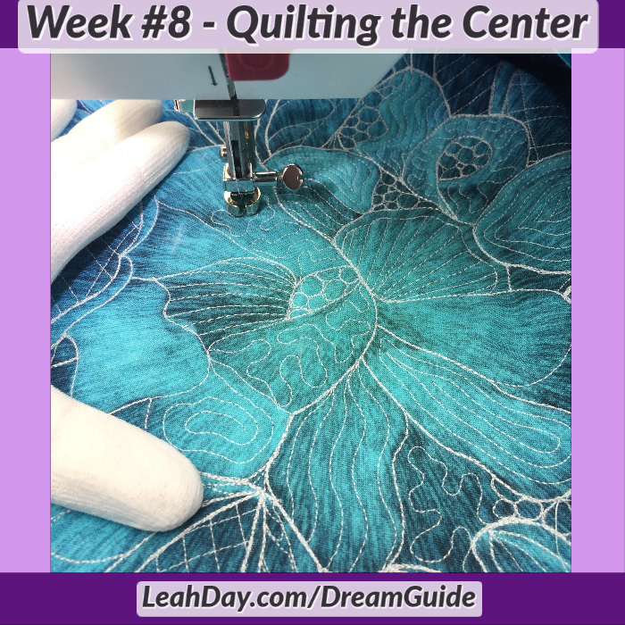 Quilting the Center of the Dream Big Quilt