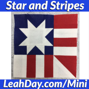Star and Stripes Mini Quilt Block tutorial