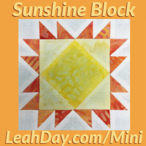 Sunshine Mini Quilt Block Tutorial
