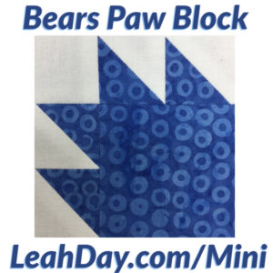 Bears Paw Quilt Block Tutorial