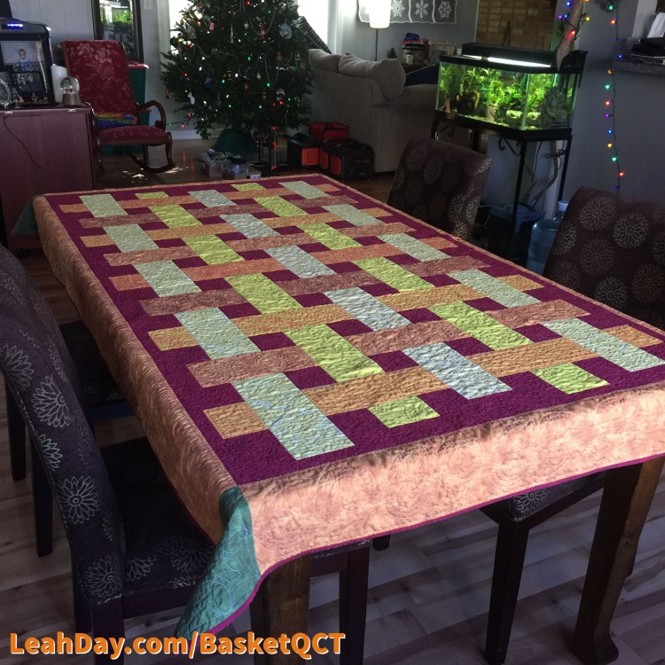 Basket weave table cloth quilt