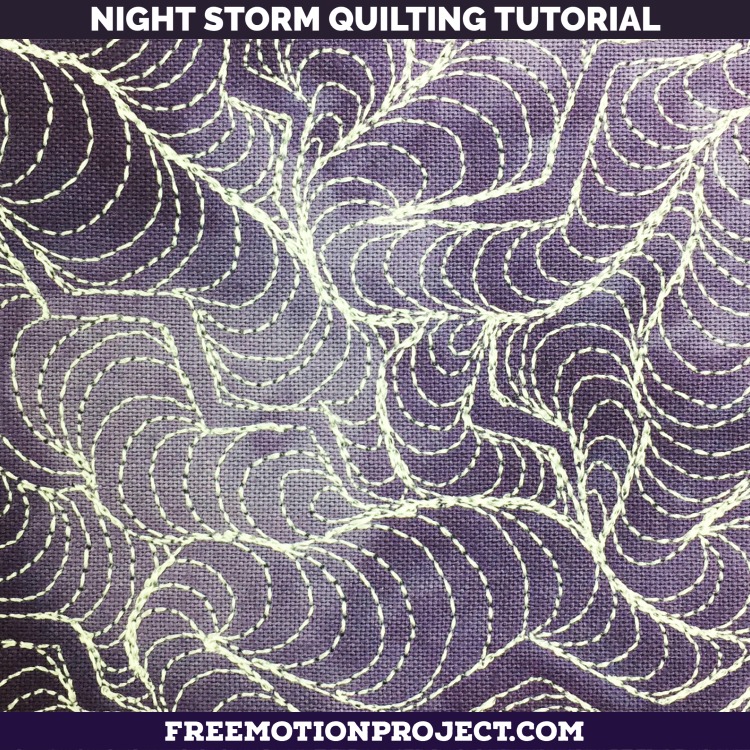 free motion quilt night storm