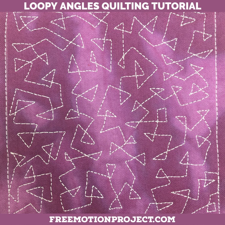 Free Motion Quilting Loopy Angles
