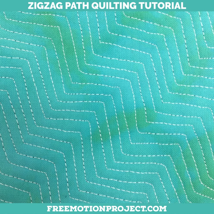 How to Free Motion Quilt Zigzag Path