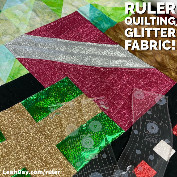Ruler Quilting Glitter Fabrics