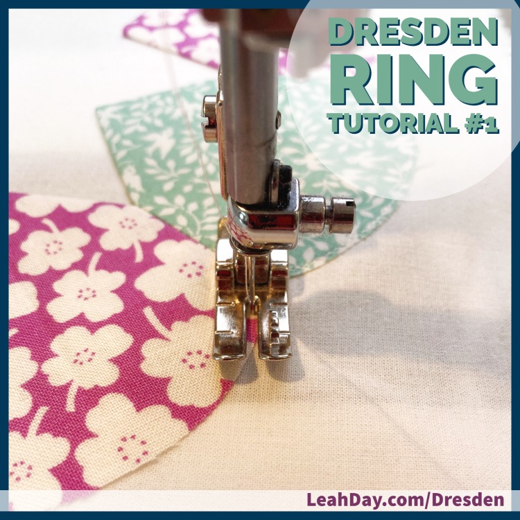 Stitching a Dresden Ring Quilt Block