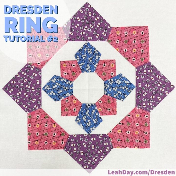 Piece a Dresden Ring Within a Ring Block 2 Free Motion Quilting