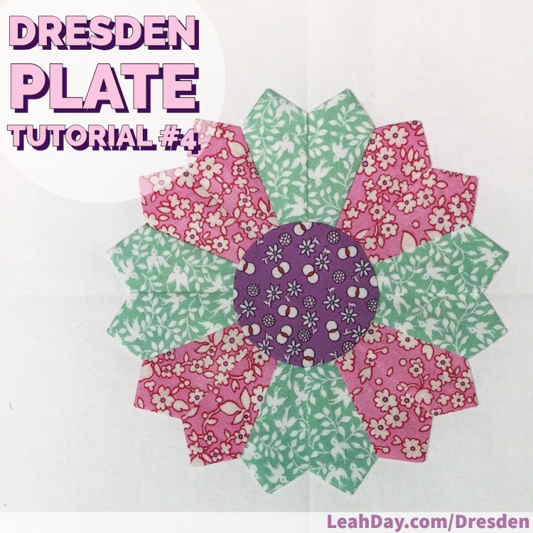 Let's Piece a Mini Dresden Plate #4